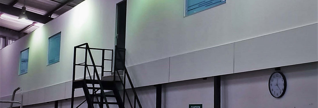 Turnkey solution for Mezzanine Floor with office on top.