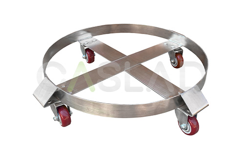 Round Drum Trolley - Stainless Steel